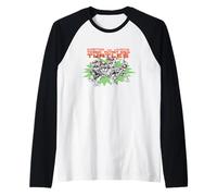 Teenage Mutant Ninja Turtles Group Burst Green Star Raglan Baseball Tee