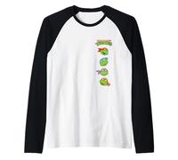 Teenage Mutant Ninja Turtles Happy Character Stack Retro Raglan Baseball Tee