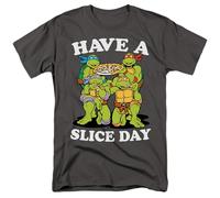 Teenage Mutant Ninja Turtles Have A Slice Day Unisex T Shirt, Charcoal, Large