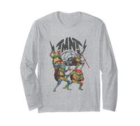 Teenage Mutant Ninja Turtles Hero Lineup Distressed Logo Long Sleeve T-Shirt