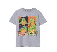 Teenage Mutant Ninja Turtles Kids T-Shirt | Boo Crew Halloween Graphic Tee for Children | TMNT Seasonal Grey Short Sleeve Top | Spooky and Fun Merchandise Gift for Boys and Girls