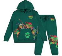 Teenage Mutant Ninja Turtles Little and Big Boys Hoodie and Jogger Set Sizes 4-20, Forest Green, 8