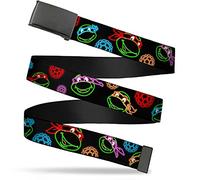 Teenage Mutant Ninja Turtles Men's Buckle-Down Web Belt Ninja Turtles 1.25", Multicolor, Wide-Fits up to 42" Pant Size