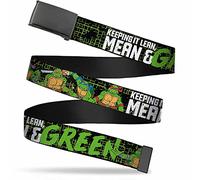 Teenage Mutant Ninja Turtles Men's Buckle-Down Web Belt Ninja Turtles 1.5", Multicolor, Wide/Fits up to 42" Pant Size