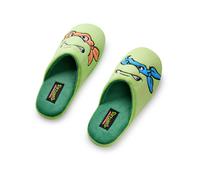 Teenage Mutant Ninja Turtles Mens Green Character Face Mule Slippers - 11-12 UK