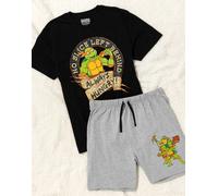 Teenage Mutant Ninja Turtles Mens Grey Always Hungry Short Sleeve Short Leg Pyjama Set - X-Large
