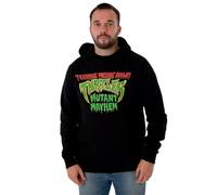 Teenage Mutant Ninja Turtles Mens Hoodie | Black Mutant Mayhem Hooded Sweatshirt For Adults | Long Sleeve Fashion Nostalgic 90s Cartoon Hoody | TMNT Movie Merchandise Gift for Him
