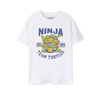Teenage Mutant Ninja Turtles Men's Short Sleeved T-Shirt (Adult White) in White | Size: Small Teenage Mutant Ninja Turtles White S
