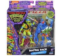 TEENAGE MUTANT NINJA Turtles: Mutant Mayhem Battle Pack. Leonardo VS Superfly. Ideal present for boys 4 to 7 years and TMNT fans!