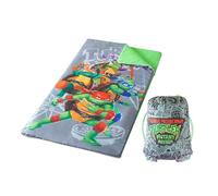 Teenage Mutant Ninja Turtles: Mutant Mayhem Slumber Set with Sleeping Bag & Sling Bag, Comfortable Kids Sleepover & Travel Set