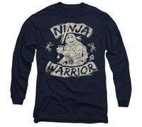 Teenage Mutant Ninja Turtles Ninja Warrior Mens Long Sleeve T Shirt, Navy, Medium
