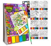 Teenage Mutant Ninja Turtles Paint with Water Set for Kids, Toddlers Age 3+ - Bundle with 16 Page Mutant Mayhem Mess-Free Water Coloring Book for Ages 3 4 5 6 7 8 and More | TMNT No-Mess Paint Posters