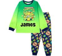 Teenage Mutant Ninja Turtles Personalised Pyjama for Kids Long Sleeve Winter Pyjama Soft and Comfortable Gift for Boys PJ Set Age 3/4 Green