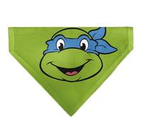 Teenage Mutant Ninja Turtles Pet Bandana Ninja Turtles Leonardo Face and Turtle Shell Close Up Green Slip On Collar Bandana Only