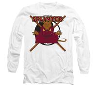 Teenage Mutant Ninja Turtles Radical Rat Splinter Mens Long Sleeve T Shirt, White, Small
