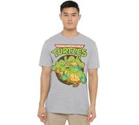 Teenage Mutant Ninja Turtles Silly Turtles Unisex T Shirt, Athletic Heather, XXX-Large Charcoal