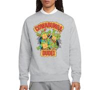 Teenage Mutant Ninja Turtles Tmnt Cowabunga Dude Crew Sweatshirt, Athletic Heather, Medium