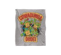 Teenage Mutant Ninja Turtles TMNT Cowabunga Dude Silky Touch Super Soft Throw Blanket 152 X 127 cm in White Teenage Mutant Ninja Turtles White 152 X 127 cm