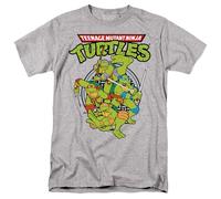 Teenage Mutant Ninja Turtles TMNT Group Unisex T Shirt, Athletic Heather, 3XL