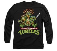 Teenage Mutant Ninja Turtles TMNT Manga Turtles Mens Long Sleeve T Shirt, Black, L