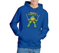 Teenage Mutant Ninja Turtles Tmnt Retro Leo Hoodie, Royal Blue, X-Large