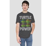 Teenage Mutant Ninja Turtles Tmnt Turtle Power Faces-Uk Heather-Charcoal in Charcoal | Size: Medium Teenage Mutant Ninja Turtles Charcoal M