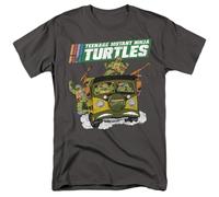 Teenage Mutant Ninja Turtles TMNT Van Unisex T Shirt, Charcoal, L