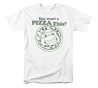 Teenage Mutant Ninja Turtles TMNT You Want A Pizza Me Unisex T Shirt, White, S