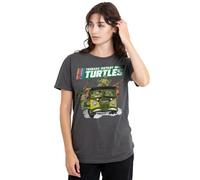 Teenage Mutant Ninja Turtles Van Ladies T Shirt, Charcoal, Large