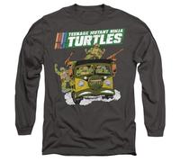 Teenage Mutant Ninja Turtles Van Mens Long Sleeve T Shirt, Charcoal, Medium