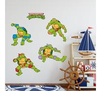 Teenage Mutant Ninja Turtles Wall Sticker - 4 Character Decal Set TMNT Art (120cm Width x 60cm Height)