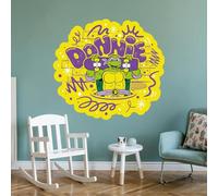 Teenage Mutant Ninja Turtles Wall Sticker - Donnie Graffiti Character Decal TMNT Art (60cm Width x 55cm Height)