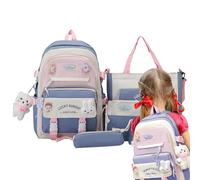 Teenage School Bag - 780g Canvas Backpack Combo, Large Capacity Set | Durablee Lightweight Travel Kit for Boys Girls Students Classroom College Outdoor Picnic Hiking Cycling Daily Commute