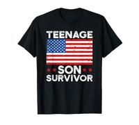 Teenage Son Survivor Parenting Mom Dad Teenager Boy T-Shirt