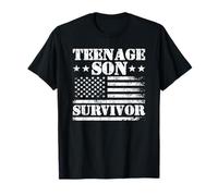 Teenage Son Survivor Parenting Mom Dad Teenager Boy T-Shirt