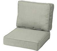 Teenage Waterproof Outdoor Cushion Set, 50x50 cm, Removable Colorfast Cover with Adjustable Straps, Ideal for Patio Furniture, Garden, Yard, Grey