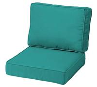 Teenage Waterproof Outdoor Cushion Set, 50x50 cm, Removable Colorfast Cover with Adjustable Straps, Ideal for Patio, Garden, Yard Furniture, Ocean Blue