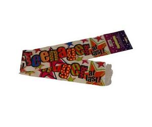 Teenager At Last Birthday Banner Multicoloured (One Size)