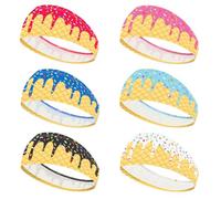 Teenager Baseball Ice Cream Drip Headband Baseball Elastic Polyester Sweatband Multi Color Ice Cream Headscarf for Athletes Baseballs Football Basketball Party Favors Women Men Accessory Team Gift