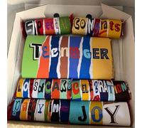 Teenager HAppy 13th Birthday themed novelty chocolate box. Chocolate included. Gift for him or her. (7 inch sweet treats box, Main bar - caramel)