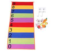 Teenager Height Measurement Wall Hanging Ruler, Kids Growth Chart Jumping Training Tapestry, Polyester Touch High Blanket with Non - Slip Bottom and Plush Dolls, for Children's Spo