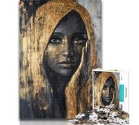 Teenager Jigsaw Abstract Painting Woman 1000 Piece Jigsaw Puzzles for Adults,Fun Activity for Home, Rainy Days Toys, Birthday Gifts 26x38cm