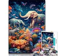 Teenager Jigsaw African Animals 1000 Piece Jigsaw Puzzles for Teenagers Gifts,Relax Games Is Ideal As A Gift for The Whole Family (50x75cm)