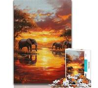 Teenager Jigsaw African Animals 1000 Piece Jigsaw Puzzles for Teenagers Gifts,Relax Games Is Ideal As A Gift for The Whole Family (50x75cm)