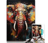 Teenager Jigsaw African Elephant Adult Jigsaws 1000 Pieces Difficult,Learning Educational Toys Family Games Birthday Present, Gifts 50x75cm