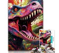 Teenager Jigsaw Ancient Dinosaurs 1000 Pieces Jigsaw Puzzles For Teens And Adults,Stress Reliever Difficult Challenge Enhance Love between Couples (38x26cm)