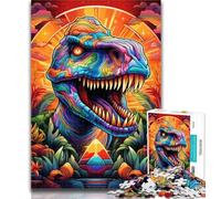 Teenager Jigsaw Ancient Dinosaurs Jigsaw Puzzles for Teenagers 1000 Pieces,Brain Teaser Game Wall Decoration Unique Birthday And Xmas Gifts 26x38cm