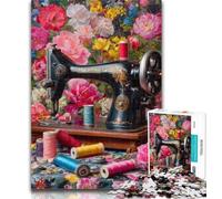 Teenager Jigsaw Ancient Sewing Machine 1000 Pieces Jigsaw Puzzles for Adults And Teens,Toys Educational Games Stress Relieving Great Gifts And Toys 50x75cm