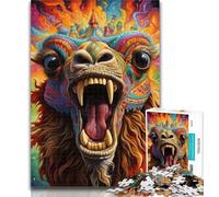 Teenager Jigsaw Animal Alpaca Jigsaws 1000 Pieces for Adults,Educational Games Home Decoration Artists Collection, Fine Art 50x75cm