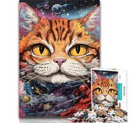 Teenager Jigsaw Animal Cats Jigsaw Puzzles for Teenagers 1000 Pieces,Brain Teaser Game Wall Decoration Unique Birthday And Xmas Gifts 26x38cm
